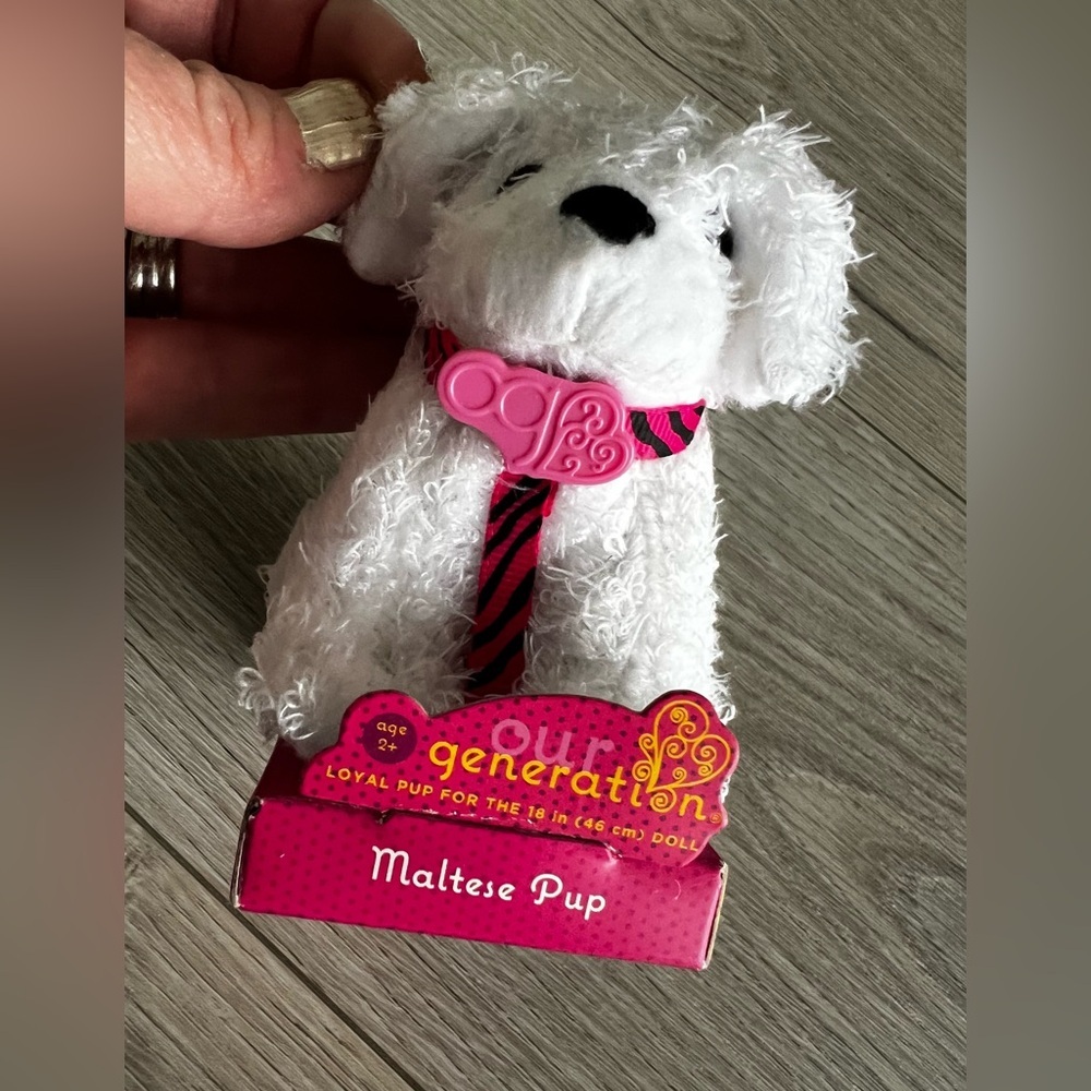 Our Generation Pets Maltese Pup with Leash, Tag &  Collar 6 Inch Dog NEW